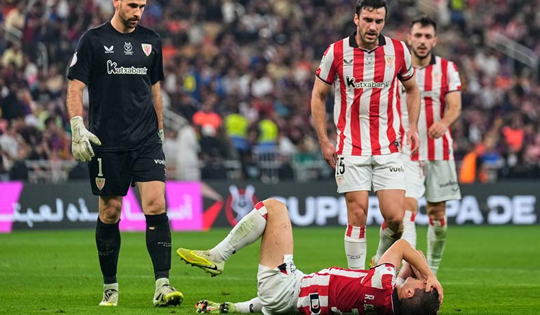 Inigo Ruiz de Galarreta lesionado en partido del Athletic