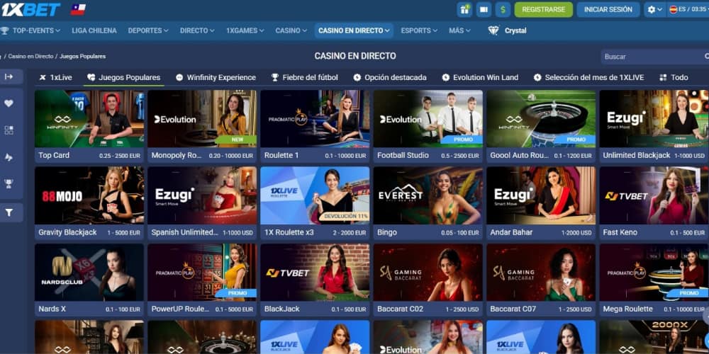 1xBet casino juegos exclusivos