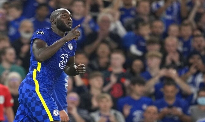 Lukaku, en la imagen, celebra un gol. Cuotas y pronósticos Juventus Vs Chelsea, Champions League.