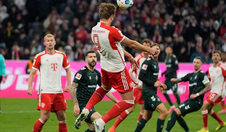 Un cabezazo de Harry Kane en partido del Bayern ante Bremen