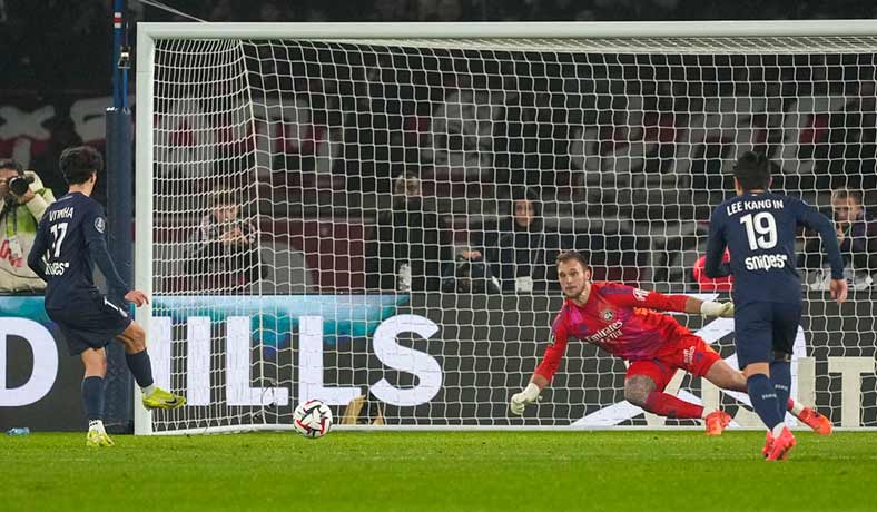 Vitinha anota para el PSG ante Lyon en la Ligue 1