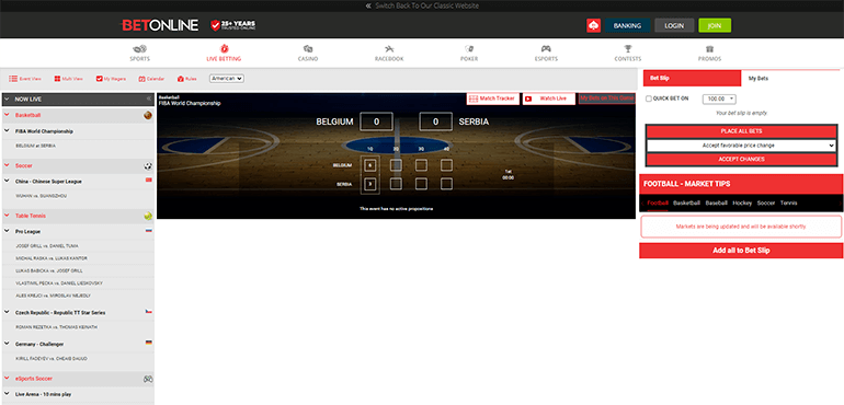 BetOnline apuestas en vivo