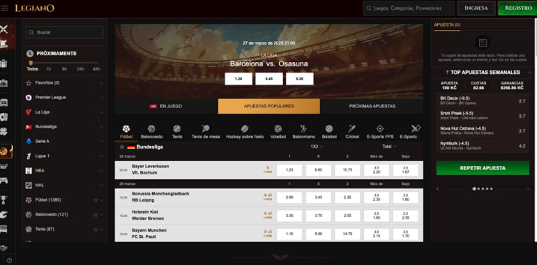 Competiciones de apuestas de Legiano